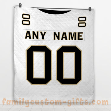 Custom Premium Quilt Blanket New Orleans Jersey American Football Personalized Quilt Gifts for Her & Him